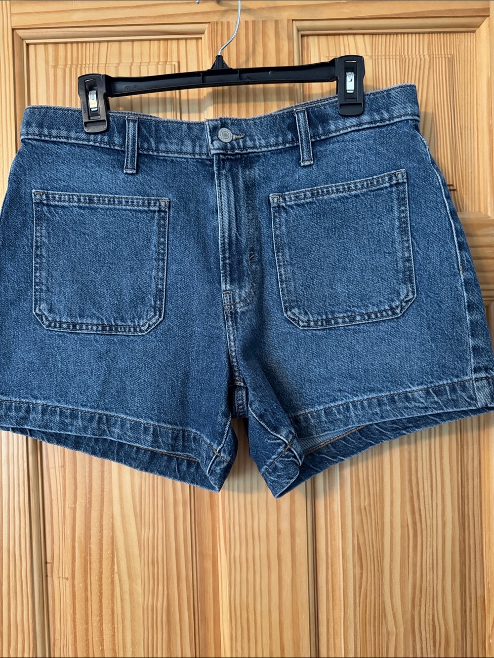 Lucky Brand Denim Patch-Pocket Shorts - Blue